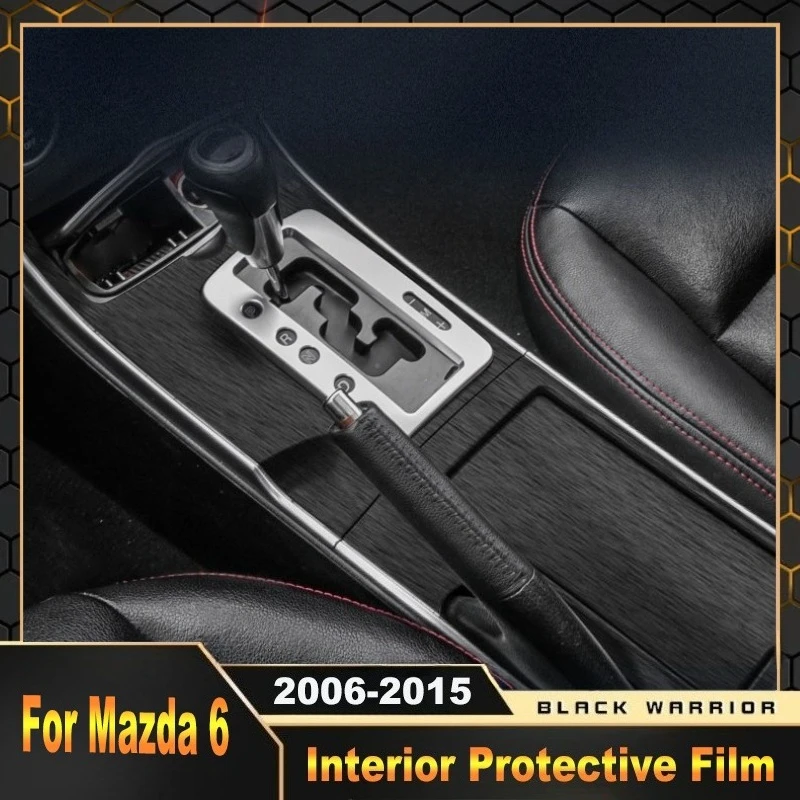 For Mazda 6 2006-2015 Central Control Panel Interior Modified Sticker Protective Film Scratch-Resistant Car Accessories