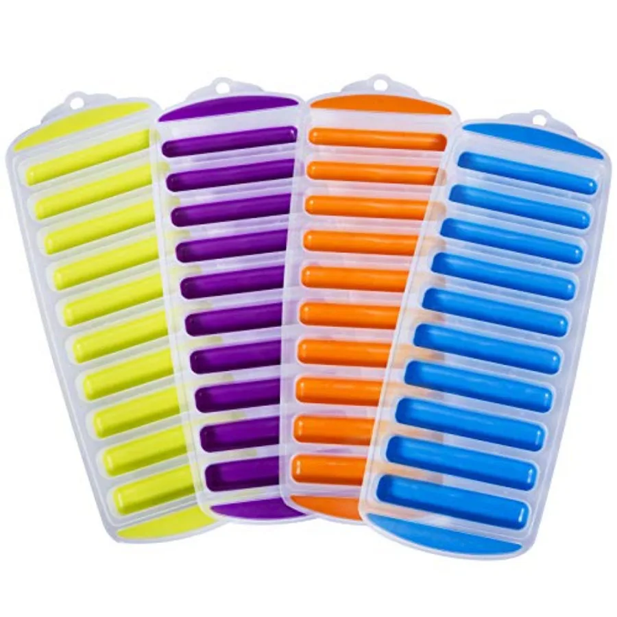 4 Pack Ice Cube Trays, Narrow Water Bottle Ice Cube Tray Stick, Silicone Ice Trays for Freezer with Easy Push and Pop Out Mater
4 Pack Ice Cube Trays, Narrow Water Bottle Ice Cube Tray Stick, Silicone Ice Trays for Freezer with Easy Push and Pop Out Mater