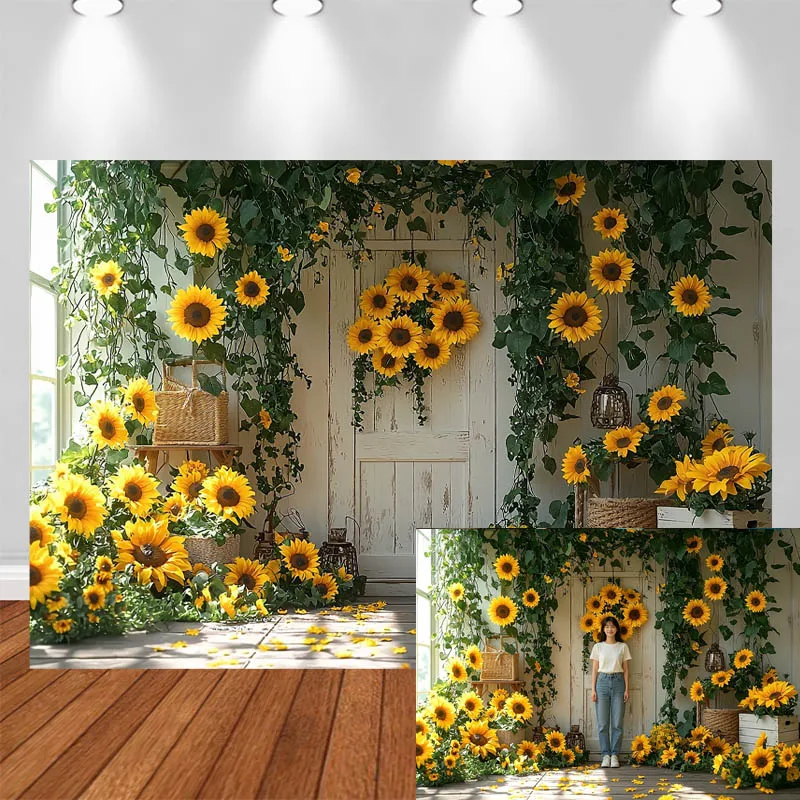 LS Photography Background Rustic Style White Wooden Door Sunflower Woven Basket Doorway Adult Kids Portrait Photo Backdrop
LS Photography Background Rustic Style White Wooden Door Sunflower Woven Basket Doorway Adult Kids Portrait Photo Backdrop