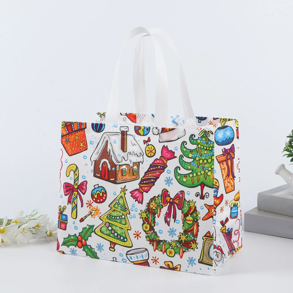 Christmas Reusable Shopping Bags Large Capacity Foldable Gift Bag Portable Gift Tote Handbag Non-Woven Fabric for Xmas Presents
Christmas Reusable Shopping Bags Large Capacity Foldable Gift Bag Portable Gift Tote Handbag Non-Woven Fabric for Xmas Presents