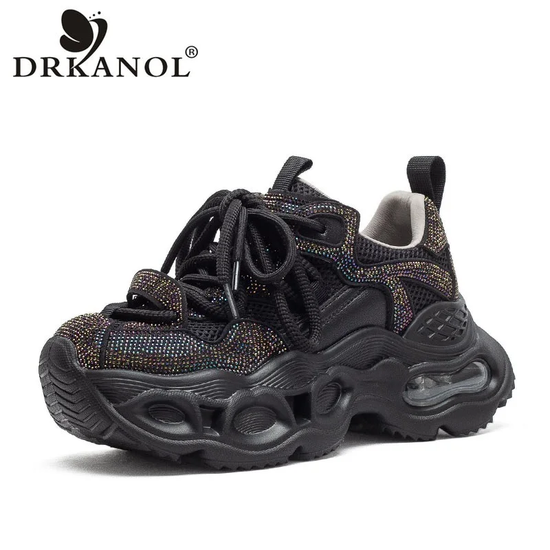 Кроссовки DRKANOL для женщин, весна-лето, дышащие, из сетчатой ткани, повседневные, на шнуровке, на толстой подошве, на платформе, увеличивающие рост
Кроссовки DRKANOL для женщин, весна-лето, дышащие, из сетчатой ткани, повседневные, на шнуровке, на толстой подошве, на платформе, увеличивающие рост