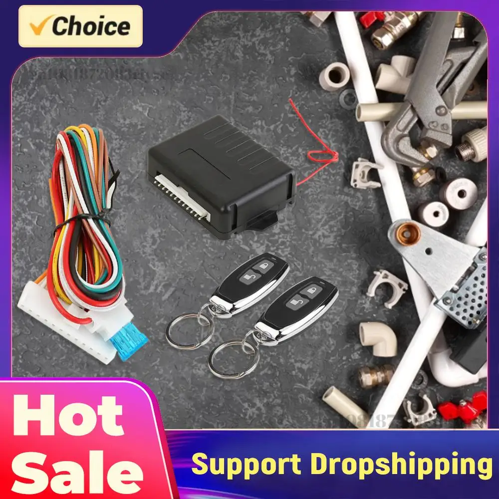 Vehicle Central Locking Kit 433.92MHz Keychain Central Kit System Button with Remote Control Auto Remote Central Locking Kit