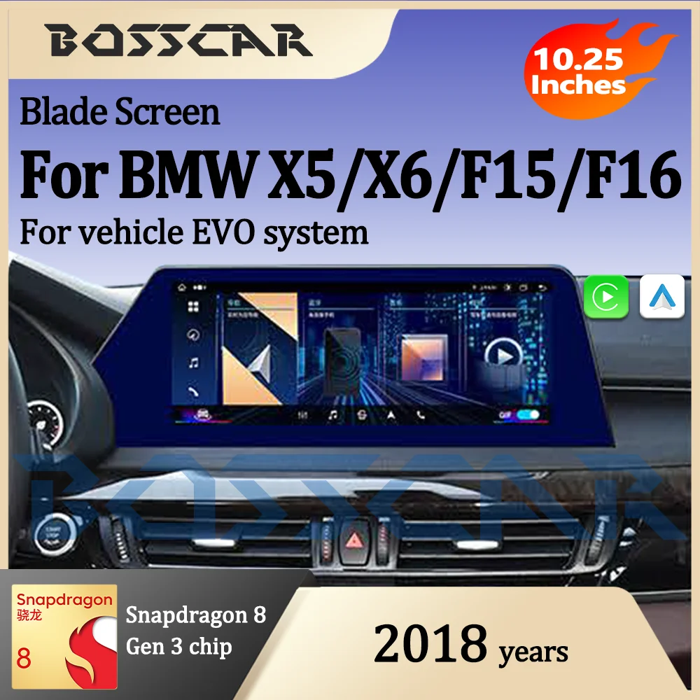 10.25" Android Car Blade Screen For BMW X5/X6/F15/F16 2018 EVO System Wireless CarPlay HD Touchscreen Multimedia Video Player
10.25" Android Car Blade Screen For BMW X5/X6/F15/F16 2018 EVO System Wireless CarPlay HD Touchscreen Multimedia Video Player