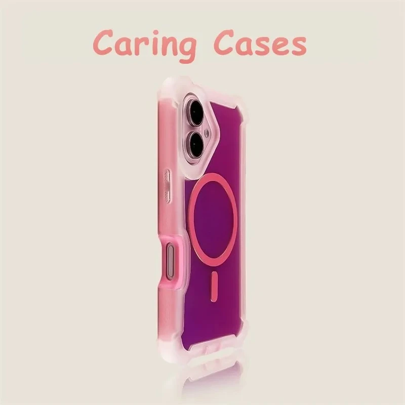 For iPhone 17 Pro Max Case Transparent Pink Iridescent MagSafe Airbag Corners Shockproof Bumper with iPhone 16 15 14 13
For iPhone 17 Pro Max Case Transparent Pink Iridescent MagSafe Airbag Corners Shockproof Bumper with iPhone 16 15 14 13