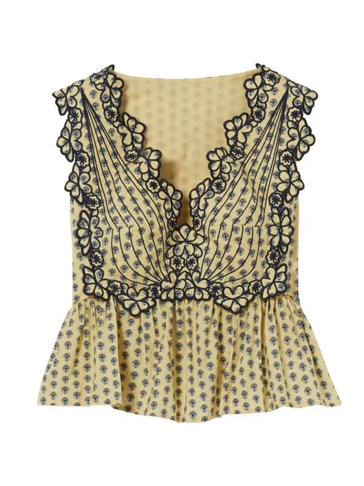 Модный летний топ 2025 HEIDD с желтым кружевом и вышивкой, женский, для повседневной носки, из хлопка, прямого кроя, элегантный
Модный летний топ 2025 HEIDD с желтым кружевом и вышивкой, женский, для повседневной носки, из хлопка, прямого кроя, элегантный