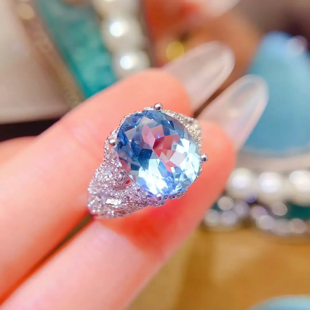 Небесно-голубой драгоценный камень, серебряное кольцо, ювелирные изделия из натурального топаза, 9 мм * 11 мм, 4 карата, кольцо из натурального топаза для вечеринки, подарок на день рождения для женщин
Небесно-голубой драгоценный камень, серебряное кольцо, ювелирные изделия из натурального топаза, 9 мм * 11 мм, 4 карата, кольцо из натурального топаза для вечеринки, подарок на день рождения для женщин