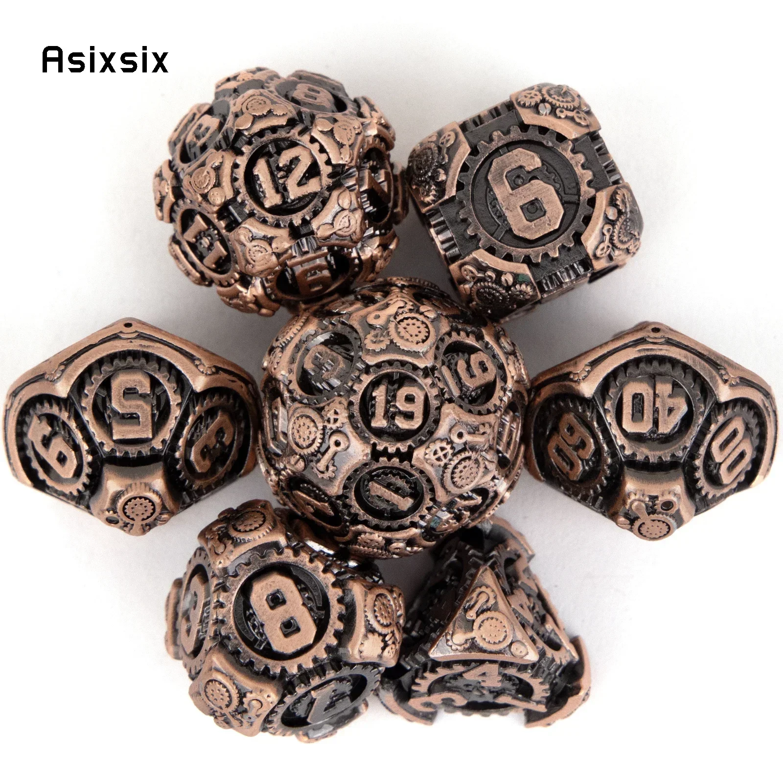 7 Pcs Copper Black Gear Wheel Metal Dice Perfect For Card Games Board Games For Critical Role, Rpgs, D&D
7 Pcs Copper Black Gear Wheel Metal Dice Perfect For Card Games Board Games For Critical Role, Rpgs, D&D