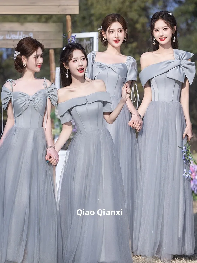 Элегантное свадебное платье для подружек невесты из зимней коллекции: повседневное, с завышенной талией, А-силуэт, короткое или длинное платье
Элегантное свадебное платье для подружек невесты из зимней коллекции: повседневное, с завышенной талией, А-силуэт, короткое или длинное платье