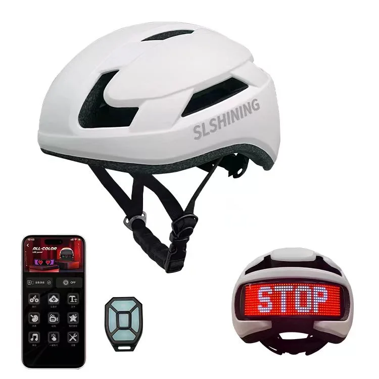 New Desgin LED Smart Adult Bike Helmet with APP Remote Control Unisex Mountain Bicycle Helmet for Night Rides
New Desgin LED Smart Adult Bike Helmet with APP Remote Control Unisex Mountain Bicycle Helmet for Night Rides