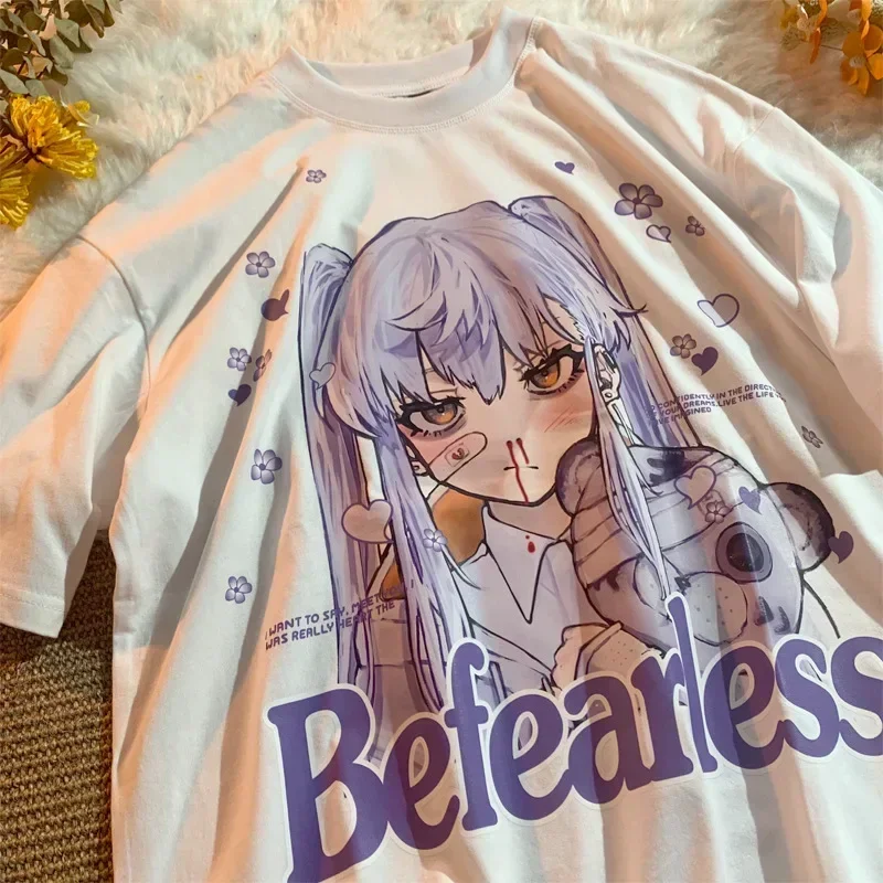 Kawaii Oversized T-shirt Women Anime Tops Girls Short Sleeve T-shirts Vintage Clothing Pulovers Fairy Grunge Female Y2k Clothing
Kawaii Oversized T-shirt Women Anime Tops Girls Short Sleeve T-shirts Vintage Clothing Pulovers Fairy Grunge Female Y2k Clothing