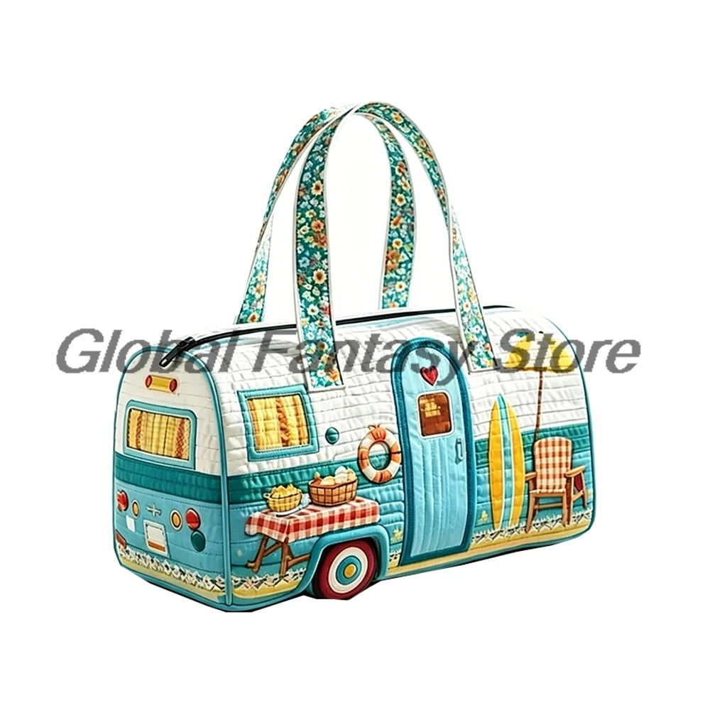 Retro Camper Van Quilted Duffle Bag Beach Picnic Print Travel Tote Road Trips Handbag Women Men Outdoor Weekender Bag
Retro Camper Van Quilted Duffle Bag Beach Picnic Print Travel Tote Road Trips Handbag Women Men Outdoor Weekender Bag