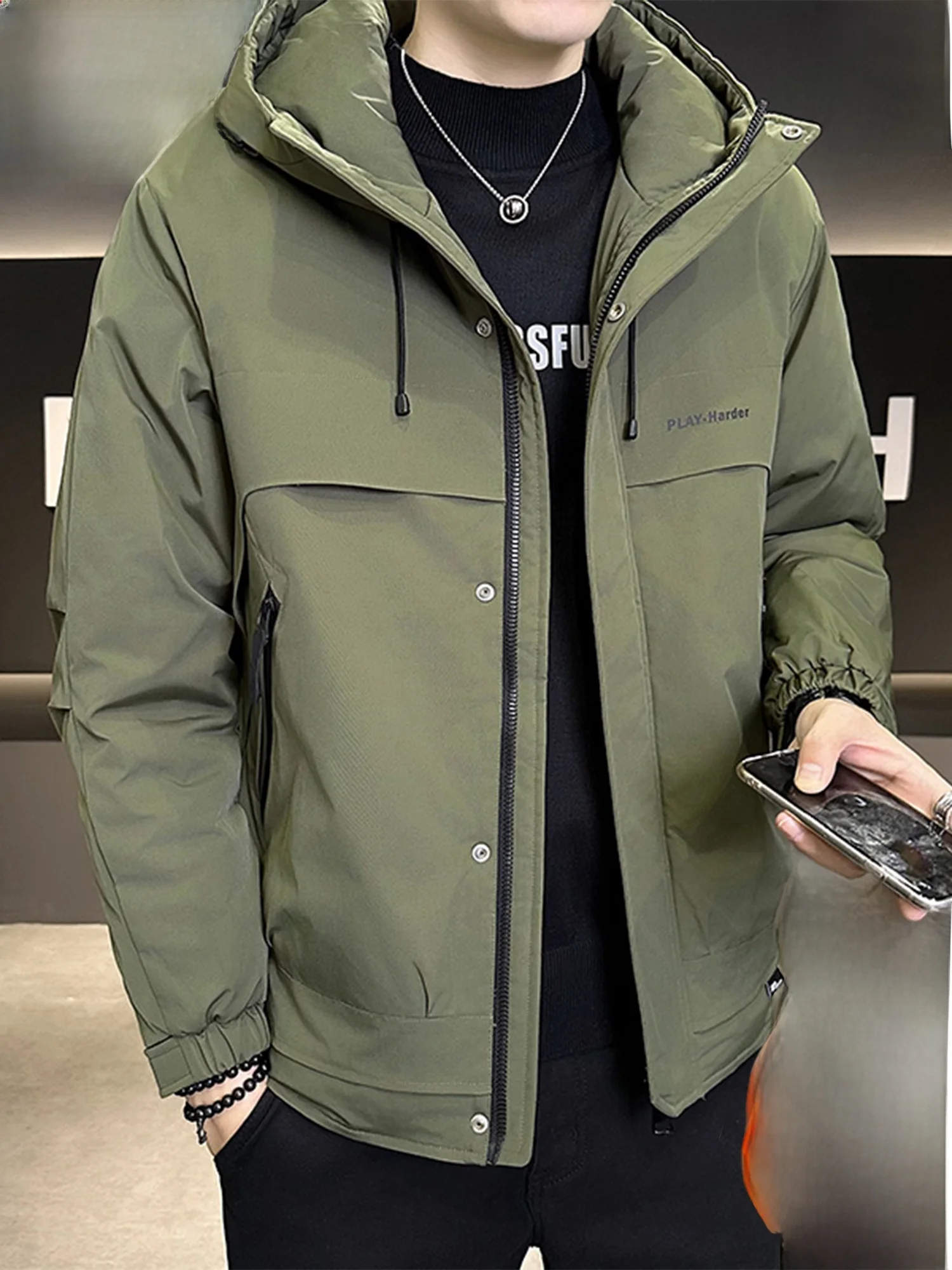 Pierre Cardin Мужская повседневная куртка с капюшоном Thiened из хлопка, теплое осенне-зимнее пальто-стойка из полиэфирного волокна Long Sve
Pierre Cardin Мужская повседневная куртка с капюшоном Thiened из хлопка, теплое осенне-зимнее пальто-стойка из полиэфирного волокна Long Sve