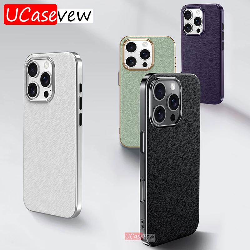 Original Case For iPhone 16 15 14 13 Luxury leather Hard Shockproof Back Cover For iPhone16 15Plus Plating Lens Protection Coque
Original Case For iPhone 16 15 14 13 Luxury leather Hard Shockproof Back Cover For iPhone16 15Plus Plating Lens Protection Coque