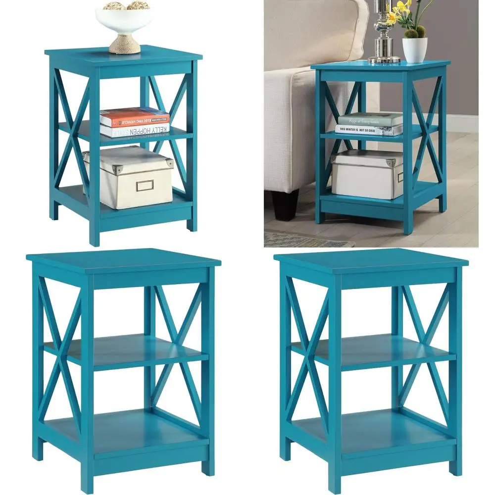 Современный приставной столик для хранения вещей 15.75 (инчов) - синяя прикроватная тумбочка в переходном стиле с полками для декора гостиной
Современный приставной столик для хранения вещей 15.75 (инчов) - синяя прикроватная тумбочка в переходном стиле с полками для декора гостиной