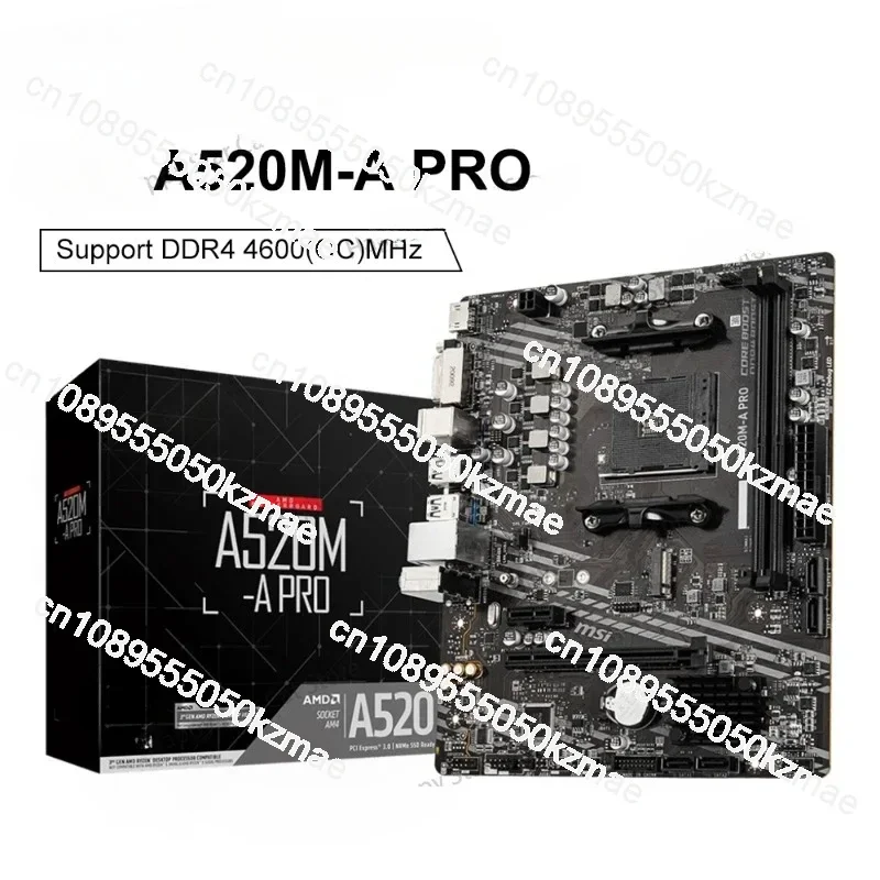 MSI A520M A PRO Motherboard DDR4 M.2 Socket AM4 USB3.2 STAT 3.0 SSD 4600(OC) MHz Audio Boost AMD A520 Mainboard Placa Mae
MSI A520M A PRO Motherboard DDR4 M.2 Socket AM4 USB3.2 STAT 3.0 SSD 4600(OC) MHz Audio Boost AMD A520 Mainboard Placa Mae