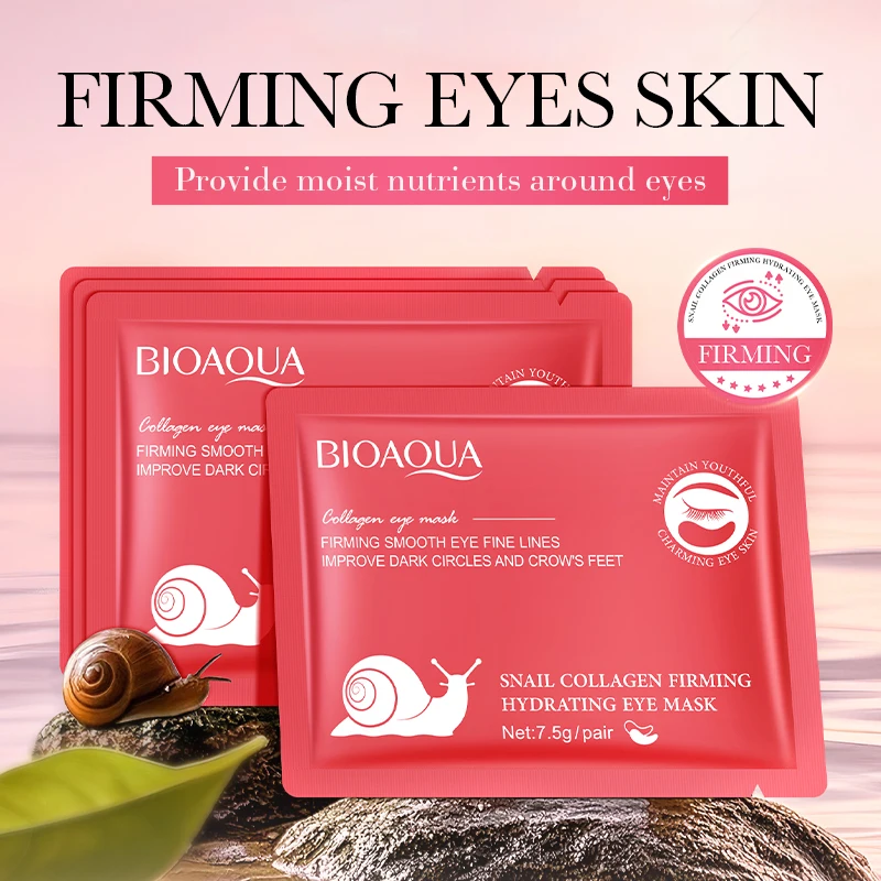BIOAQUA Snail Crystal Collagen Eye Mask Anti Dark Circles Anti-Wrinkles Aging Moisturizing Whitening Eye Patches Skin Care
BIOAQUA Snail Crystal Collagen Eye Mask Anti Dark Circles Anti-Wrinkles Aging Moisturizing Whitening Eye Patches Skin Care