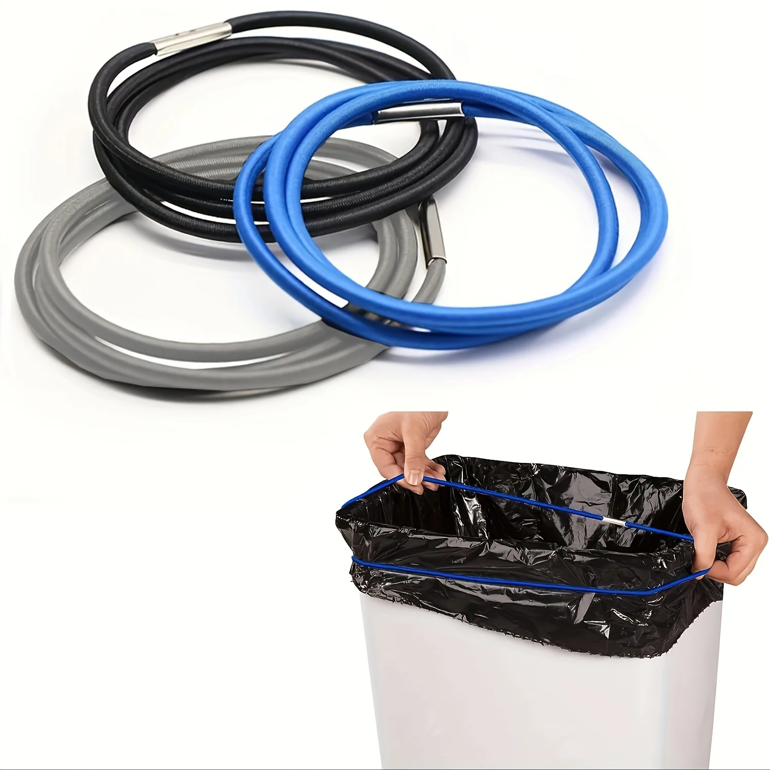 3pcs Elastic Trash Can Bands, Fit 13-30 Gallon Garbage Bags, Strong Stretch Bag Holder for Home Office School
3pcs Elastic Trash Can Bands, Fit 13-30 Gallon Garbage Bags, Strong Stretch Bag Holder for Home Office School