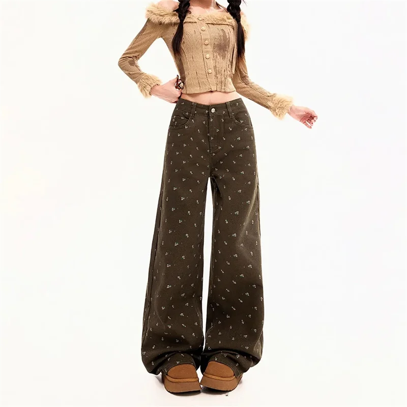 Autumn Female Fashion Denim Wide-leg Pants Women High End Loose Cowboy Pantalons Retro Ladies High Waist Straight Leg Trousers
Autumn Female Fashion Denim Wide-leg Pants Women High End Loose Cowboy Pantalons Retro Ladies High Waist Straight Leg Trousers