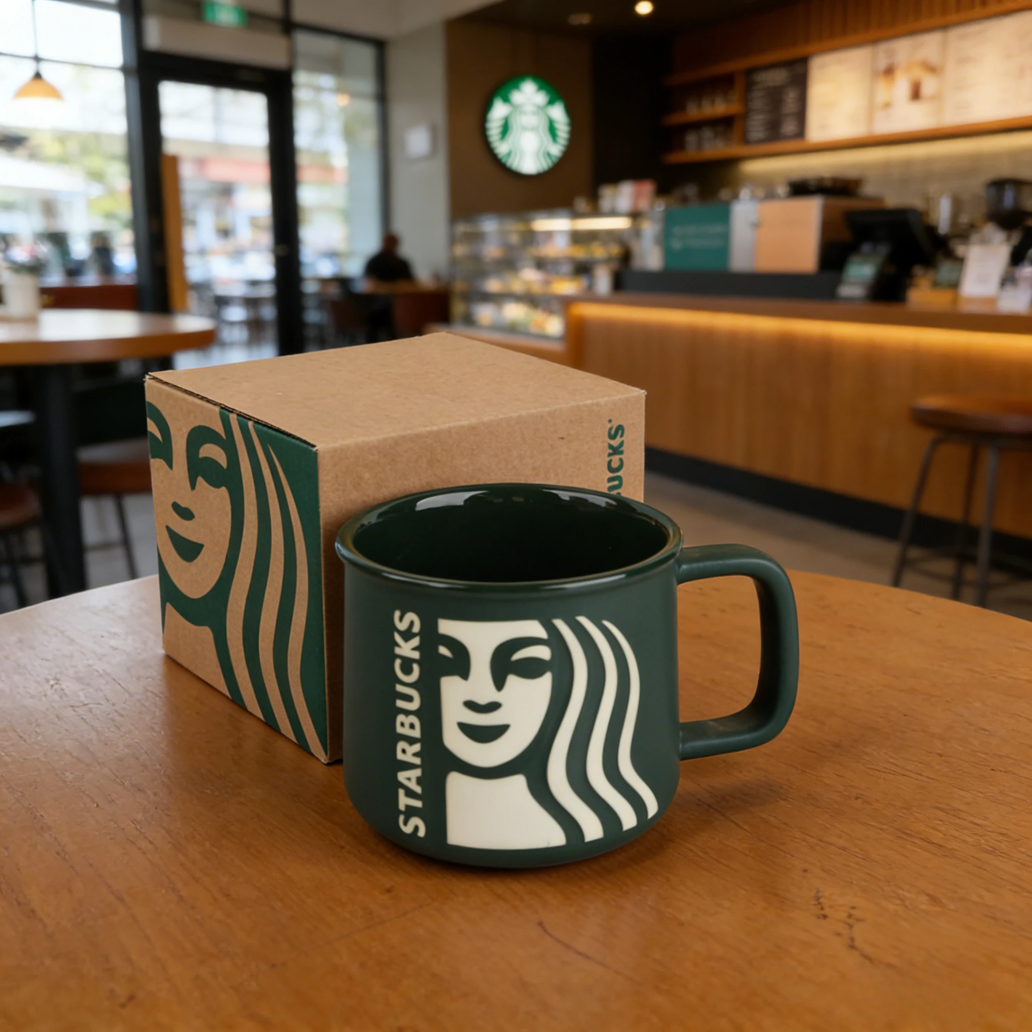 Starbucks Dark Green Ceramic Muse Mug 320ml High Value Coffee Water Cup Men Women Household
Starbucks Dark Green Ceramic Muse Mug 320ml High Value Coffee Water Cup Men Women Household