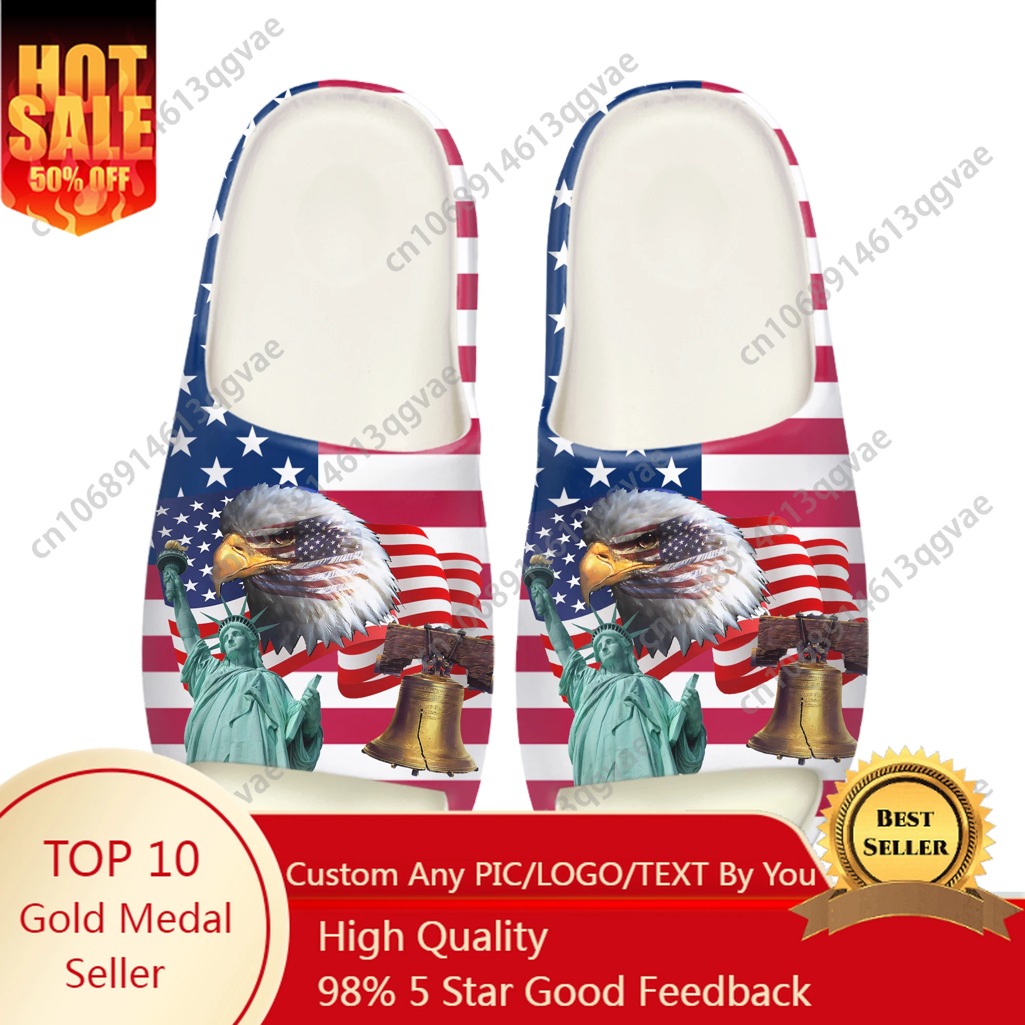 America 250 Anniversary Soft Sole Sllipers Mens Womens Teenager Bathroom Home Clogs Custom Water Shoes on Sandals
America 250 Anniversary Soft Sole Sllipers Mens Womens Teenager Bathroom Home Clogs Custom Water Shoes on Sandals