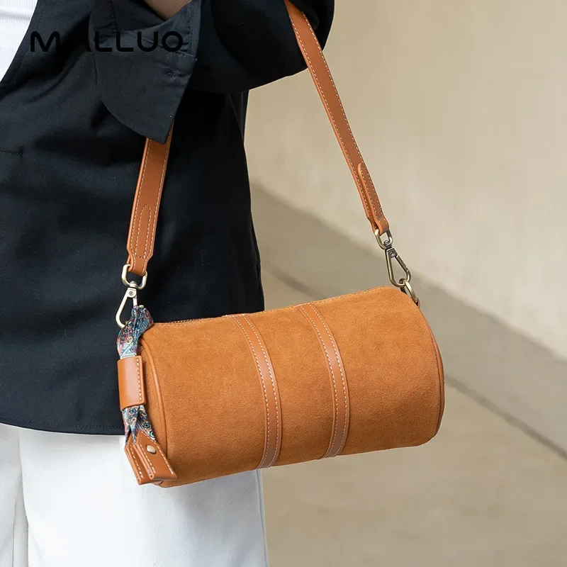 Two Straps Women's Retro Cylindrical Half-Nubuck Leather Underarm & Shoulder Bag - Genuine Handbag for Daily & Occasions
Two Straps Women's Retro Cylindrical Half-Nubuck Leather Underarm & Shoulder Bag - Genuine Handbag for Daily & Occasions