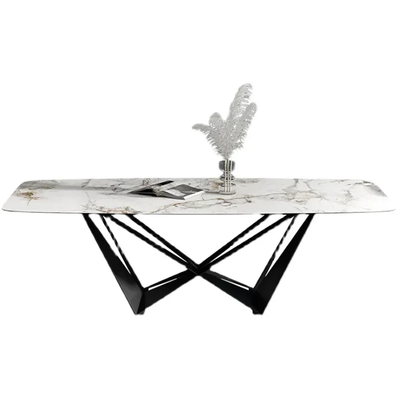 Italian Stone Plate Dining Table Modern Simple Home Small Apartment Rectangular Mild Luxury Marble Dining Table
Italian Stone Plate Dining Table Modern Simple Home Small Apartment Rectangular Mild Luxury Marble Dining Table