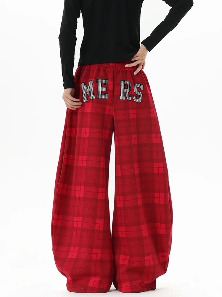 Ретро-американские красные клетчатые брюки свободного кроя для джазовых танцев, повседневные широкие брюки с эластичным поясом...
Ретро-американские красные клетчатые брюки свободного кроя для джазовых танцев, повседневные широкие брюки с эластичным поясом...