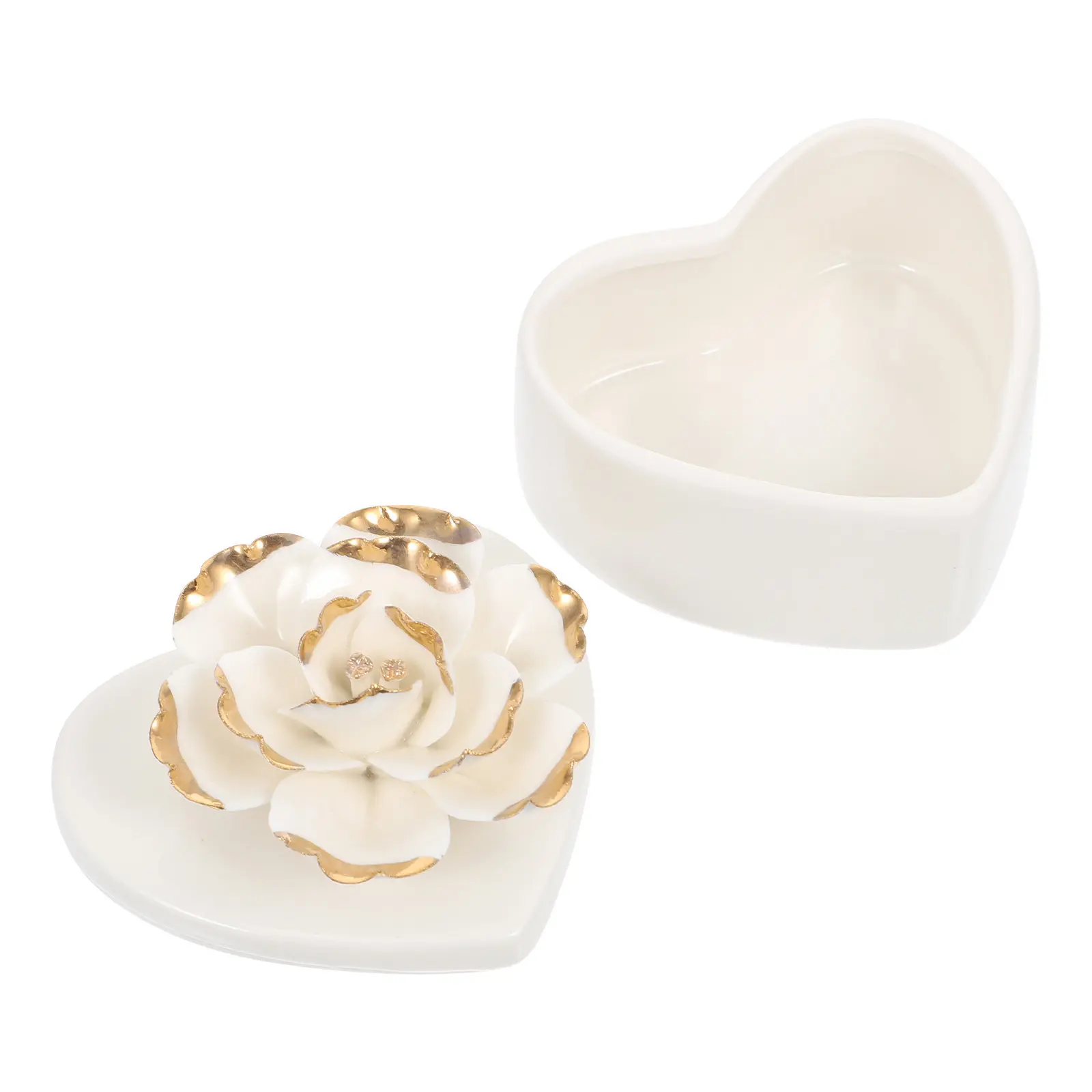 Heart Shaped Ceramic Jewelry Box Gift Storage Container for Valentine's Day Wedding Anniversary Birthday Party Favor Decorative
Heart Shaped Ceramic Jewelry Box Gift Storage Container for Valentine's Day Wedding Anniversary Birthday Party Favor Decorative