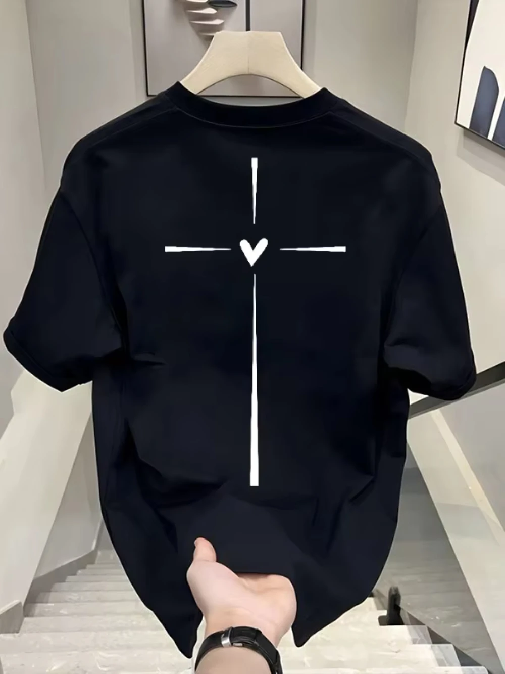 Pure Cotton Trendy Brand American Minimalist T-shirt Trendy Personality Print Round Neck Versatile Short Sleeved Shirt
Pure Cotton Trendy Brand American Minimalist T-shirt Trendy Personality Print Round Neck Versatile Short Sleeved Shirt