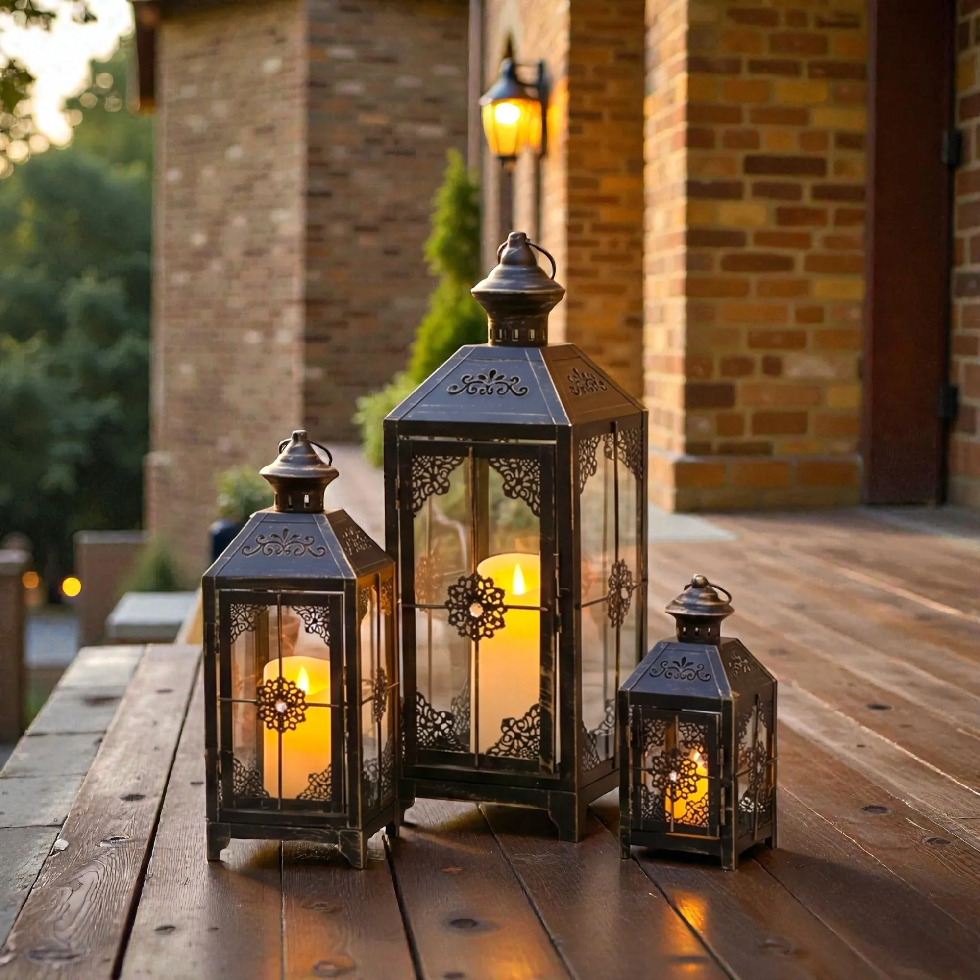 European-style Set of 3 Iron Lantern Vintage Large Floor Lantern With Exquisite Lace Perfect for Decoration Gifts
European-style Set of 3 Iron Lantern Vintage Large Floor Lantern With Exquisite Lace Perfect for Decoration Gifts