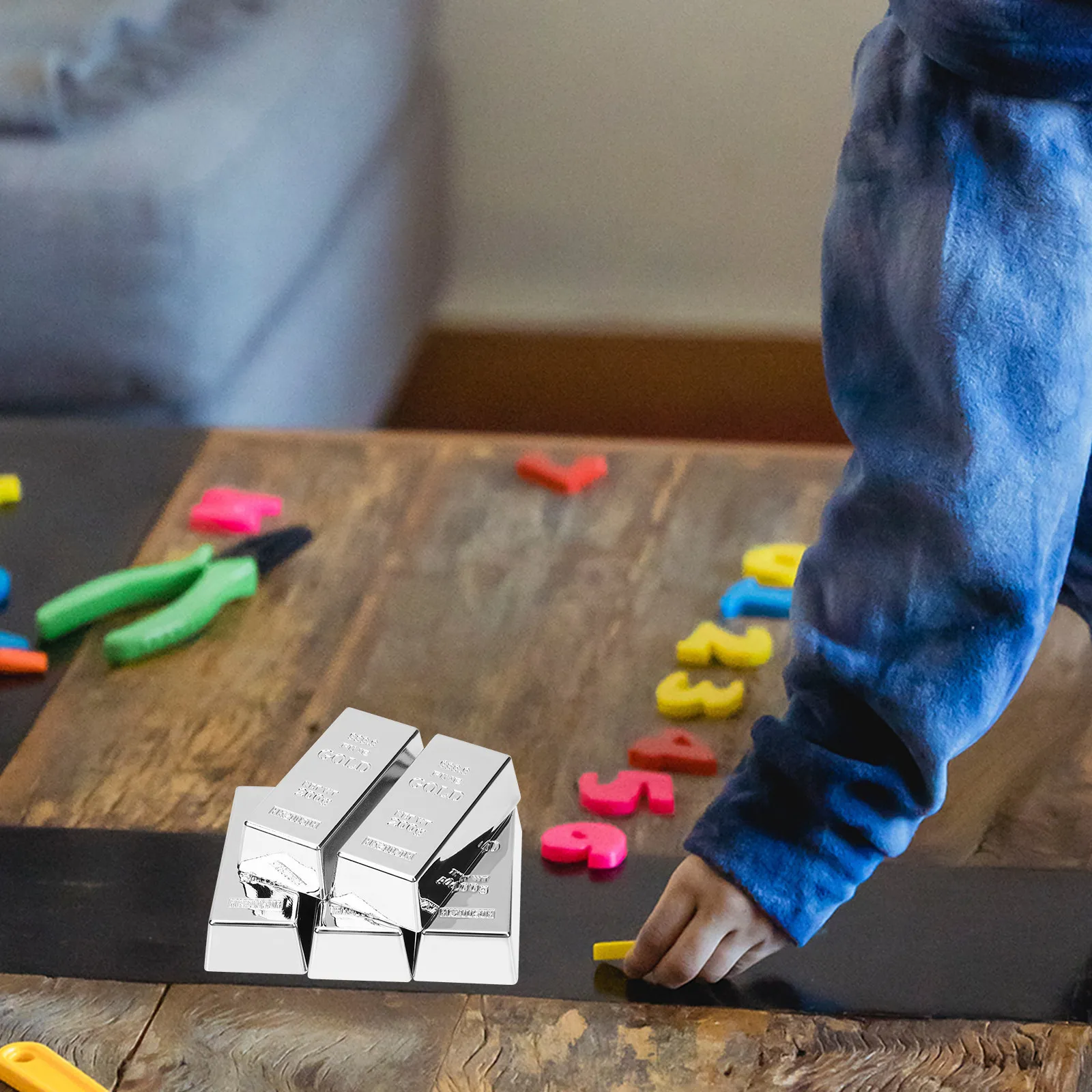 5 Pcs Toys Kids Model Children Parent-child Silver Simulation Brick Bars Simulated
5 Pcs Toys Kids Model Children Parent-child Silver Simulation Brick Bars Simulated