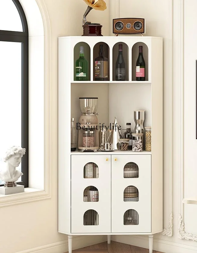 American retro living room corner cabinet corner storage triangular locker glass door decoration
American retro living room corner cabinet corner storage triangular locker glass door decoration