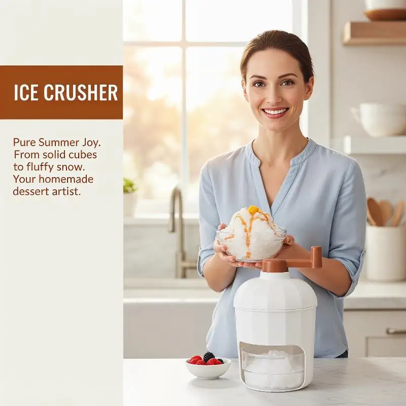 Shaved Ice Machine Home Small Manual Ice Crusher Hand-shake Ice Sand Hail Ice Ice Breaker To Make Continuous Sand Ice
Shaved Ice Machine Home Small Manual Ice Crusher Hand-shake Ice Sand Hail Ice Ice Breaker To Make Continuous Sand Ice