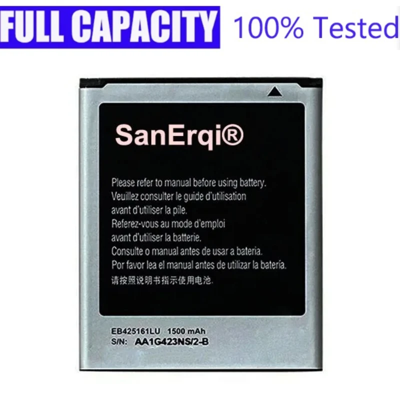 Для аккумулятора Samsung EB 425161 LU 1500 мАч для Galaxy S Duos S7562 S7566 S7568 i8160 S7582 S7560 S7580 i8190 i739 T59 J1 Mini
Для аккумулятора Samsung EB 425161 LU 1500 мАч для Galaxy S Duos S7562 S7566 S7568 i8160 S7582 S7560 S7580 i8190 i739 T59 J1 Mini