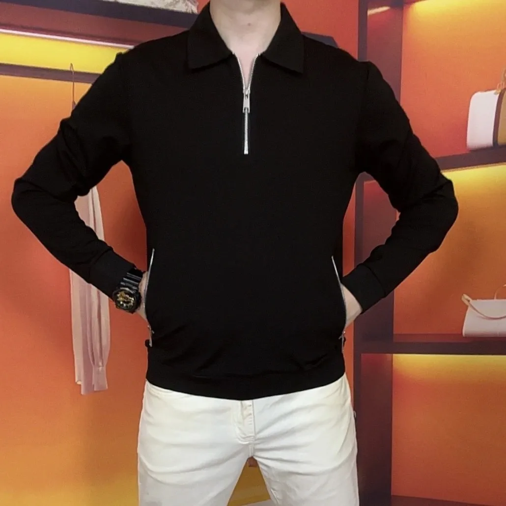 Мужская повседневная футболка с длинным рукавом на молнии, приталенная, осенняя, новая, базовая, однотонная, в стиле кэжуал
Мужская повседневная футболка с длинным рукавом на молнии, приталенная, осенняя, новая, базовая, однотонная, в стиле кэжуал