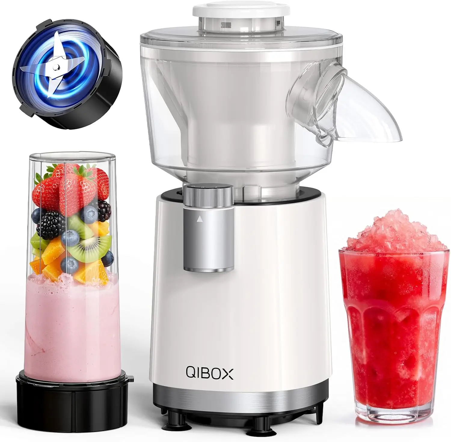 Snow Cone Machine & Smoothie Blender 2 in 1, 700W Powerful Shaved Ice Machine Frozen Margarita Machine, Slushine Machine
Snow Cone Machine & Smoothie Blender 2 in 1, 700W Powerful Shaved Ice Machine Frozen Margarita Machine, Slushine Machine