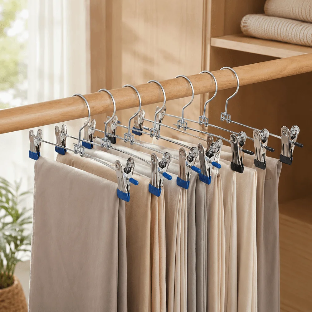 2pcs Stainless Steel Pants Hangers Space-Saving Adjustable Non-Slip Hangers Multi-functional Underwear Hanger
2pcs Stainless Steel Pants Hangers Space-Saving Adjustable Non-Slip Hangers Multi-functional Underwear Hanger