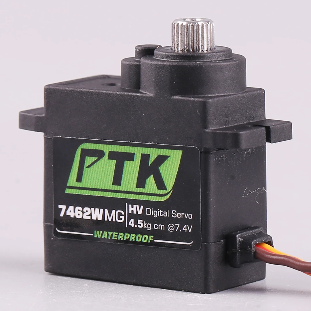 PTK 7462W MG 9g Миниатюрный цифровой сервопривод Водонепроницаемый 4 кг Крутящий момент Робот с фиксированным крылом Высоковольтный сервопривод
PTK 7462W MG 9g Миниатюрный цифровой сервопривод Водонепроницаемый 4 кг Крутящий момент Робот с фиксированным крылом Высоковольтный сервопривод
