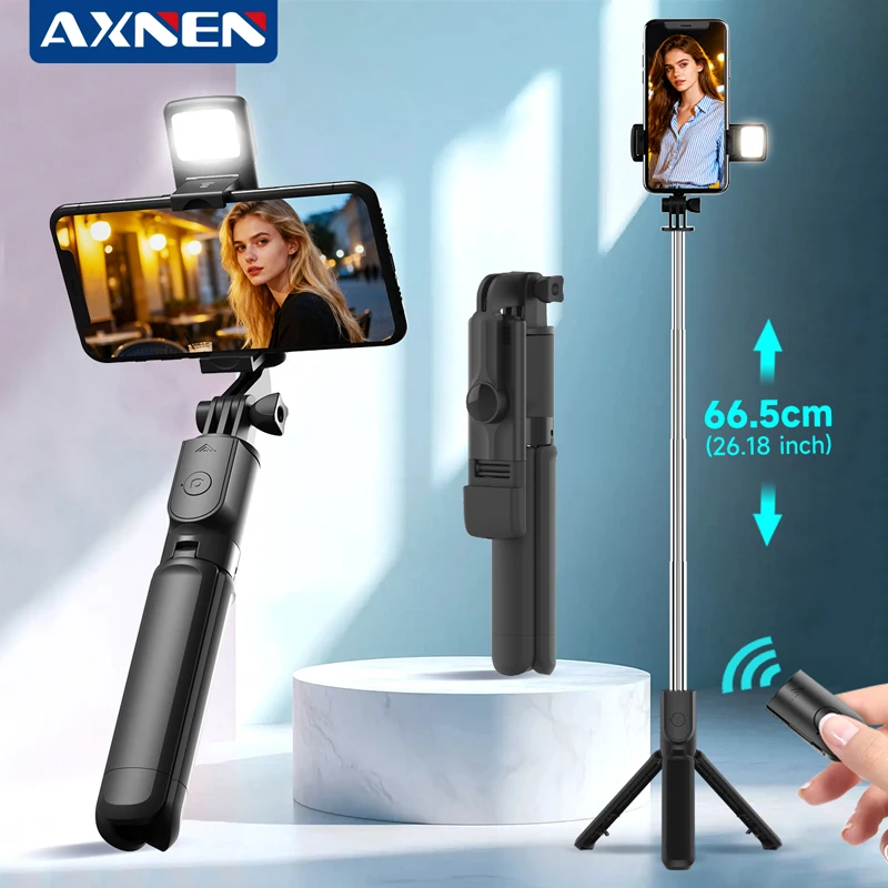 AXNEN S03 Handheld Selfie Stick Wireless Tripod Stand for iPhone Samsung Android Mobile Phones Facetime Vlog Recording Holder
AXNEN S03 Handheld Selfie Stick Wireless Tripod Stand for iPhone Samsung Android Mobile Phones Facetime Vlog Recording Holder