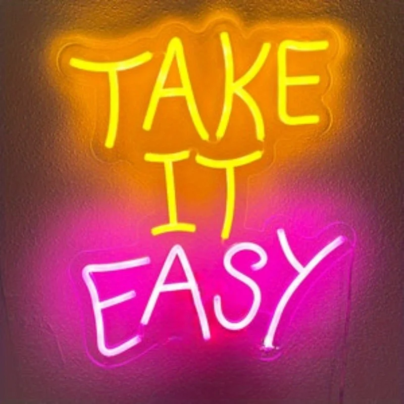 Take It Easy Neon Sign LED Neon Light Sign USB Powered Dimmable for Bedroom Apartment Corridor Bar Man Cave Art Decor Gifts
Take It Easy Neon Sign LED Neon Light Sign USB Powered Dimmable for Bedroom Apartment Corridor Bar Man Cave Art Decor Gifts