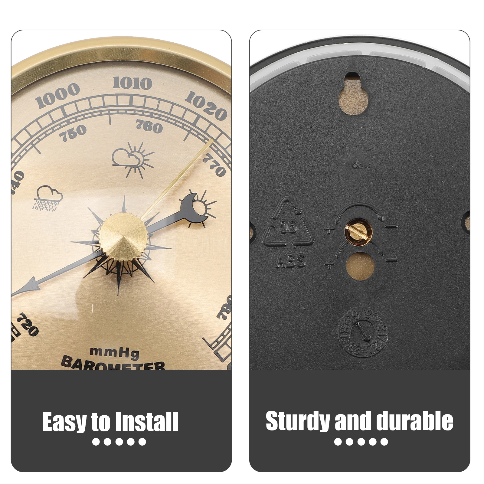 Aneroid Barometer Tool Home Use Metal Plastic Adjustable Aneroid Barometer Wall Mounted Easy Install
Aneroid Barometer Tool Home Use Metal Plastic Adjustable Aneroid Barometer Wall Mounted Easy Install