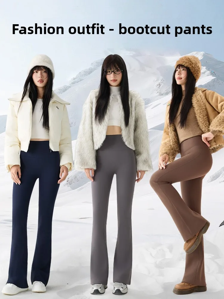 Брюки для йоги из овчины больших размеров, женские модные темно-синие расклешенные брюки, теплые утягивающие брюки, зимняя одежда
Брюки для йоги из овчины больших размеров, женские модные темно-синие расклешенные брюки, теплые утягивающие брюки, зимняя одежда