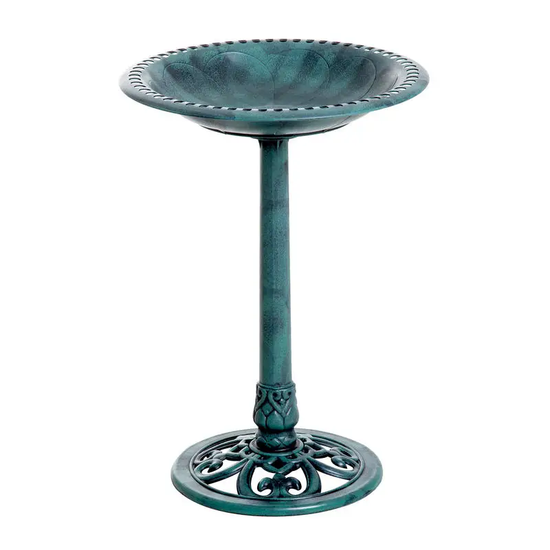 Garden Bird Bath Outdoor Decrative Garden Feeder Stand with Scallop-like Pattern, Time-Worn Finish, 50cm, Green
Garden Bird Bath Outdoor Decrative Garden Feeder Stand with Scallop-like Pattern, Time-Worn Finish, 50cm, Green