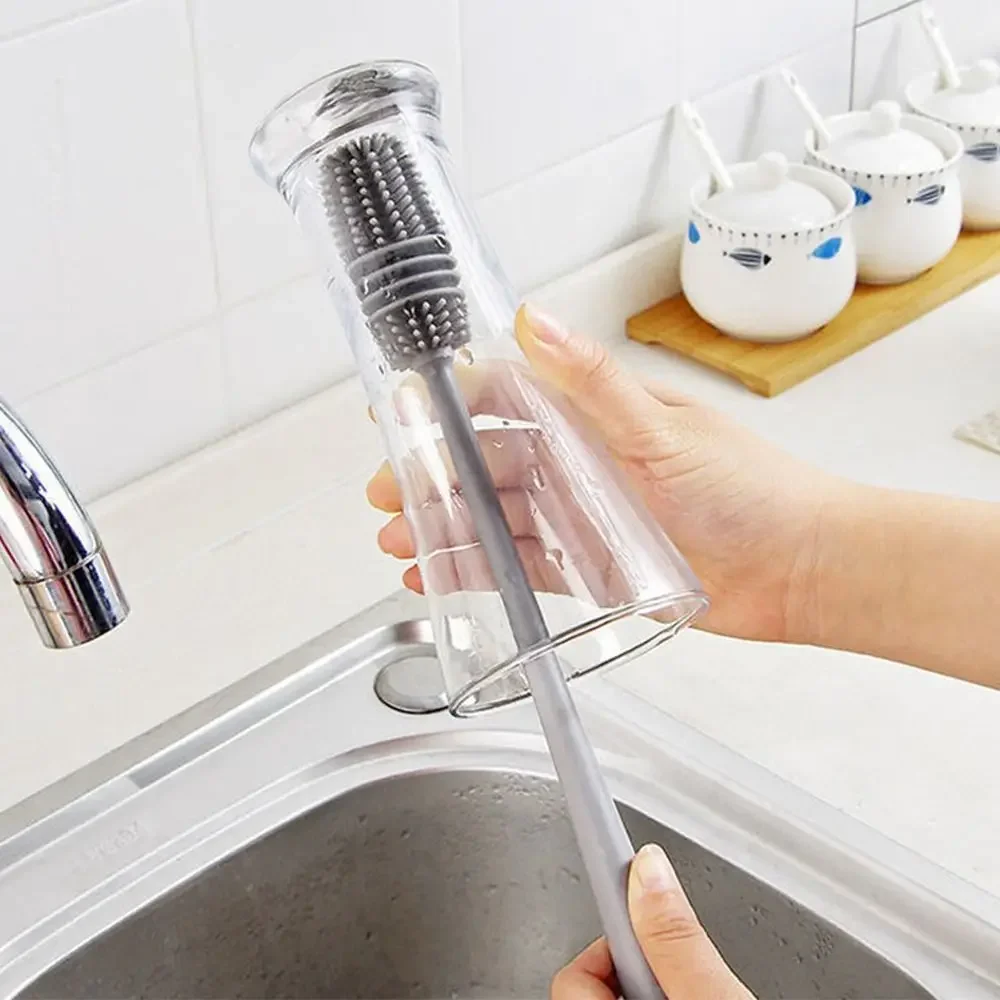 Versatile Cleaning Brush Long Handle Silicone Scrubber Food Grade Cleaning Tool Glass Cleaner Milk Bottle Brush Cup Scrubber
Versatile Cleaning Brush Long Handle Silicone Scrubber Food Grade Cleaning Tool Glass Cleaner Milk Bottle Brush Cup Scrubber