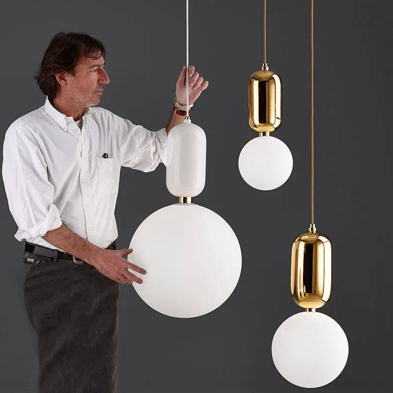 Nordic Light Luxury Extremely Simple Head Milk White Glass Ball Pendant Lamp Restaurant Bar counter Bedroom Bedhead Pendant Lamp
Nordic Light Luxury Extremely Simple Head Milk White Glass Ball Pendant Lamp Restaurant Bar counter Bedroom Bedhead Pendant Lamp