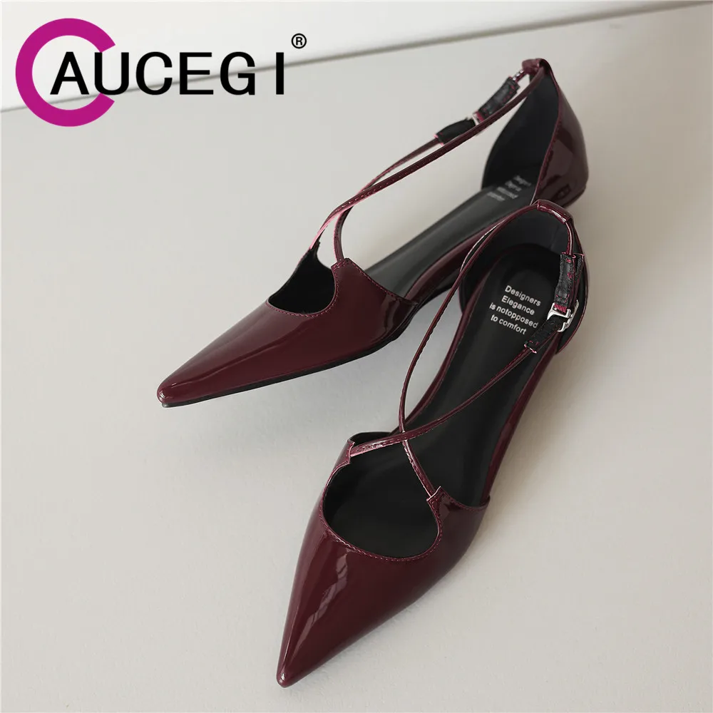 Aucegi Ins Style Fashion Genuine Leather Pointed Toe Women Pumps Spring Summer Low Wedges Heels Dress Dancing Casual Shoes
Aucegi Ins Style Fashion Genuine Leather Pointed Toe Women Pumps Spring Summer Low Wedges Heels Dress Dancing Casual Shoes