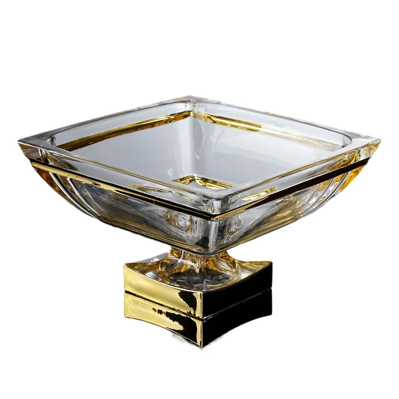 Luxury Phnom Penh Crystal Glass High Foot Fruit Plate High-end Hotel Living Room
Luxury Phnom Penh Crystal Glass High Foot Fruit Plate High-end Hotel Living Room