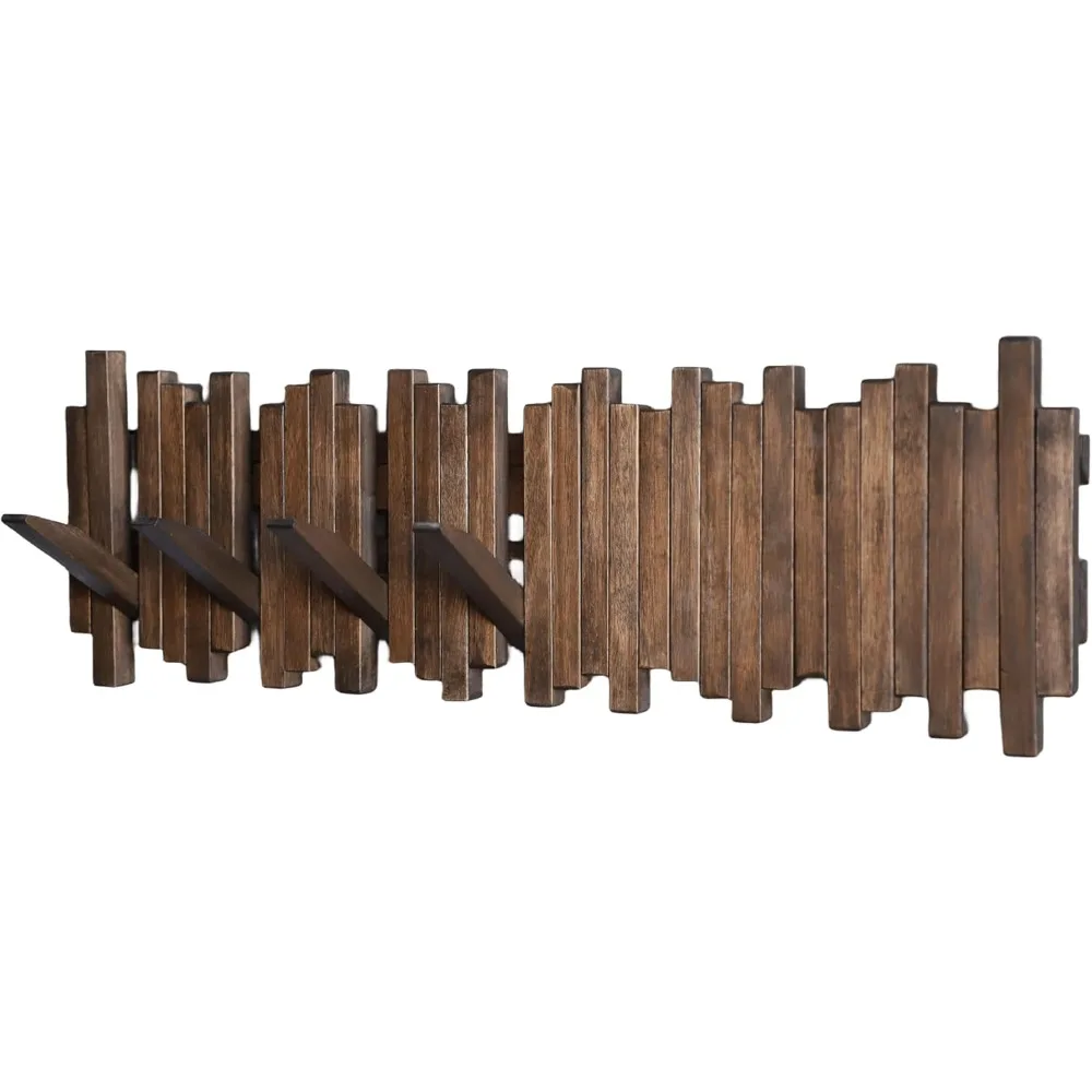 Natural Wood Wall Mounted Piano Coat Rack| Coat Rack Wall Mount| Flip Down Wall Hook Rack 7 Hooks
Natural Wood Wall Mounted Piano Coat Rack| Coat Rack Wall Mount| Flip Down Wall Hook Rack 7 Hooks