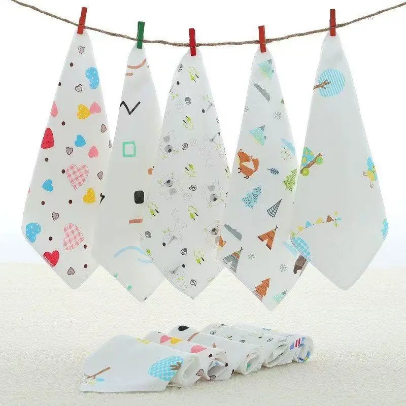 10pcs Pure Cotton Towel Ultra-Thin Four Layer Gauze Small Square Towel Soft Baby Handkerchief Kids Saliva Towel Printing Towel
10pcs Pure Cotton Towel Ultra-Thin Four Layer Gauze Small Square Towel Soft Baby Handkerchief Kids Saliva Towel Printing Towel