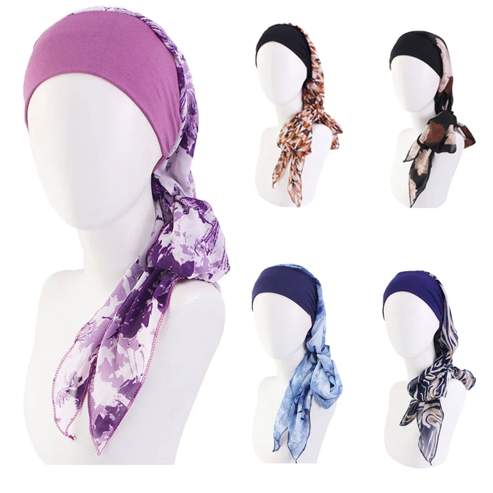 Fashion Women Muslim Chiffon Print Hijab Elastic Chemo Caps Islam Pre-Tied Long Tail Hats Femme Turbante Banadana Headwrap Scarf
Fashion Women Muslim Chiffon Print Hijab Elastic Chemo Caps Islam Pre-Tied Long Tail Hats Femme Turbante Banadana Headwrap Scarf